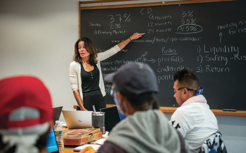 City residents take a financial literacy at Clark University.