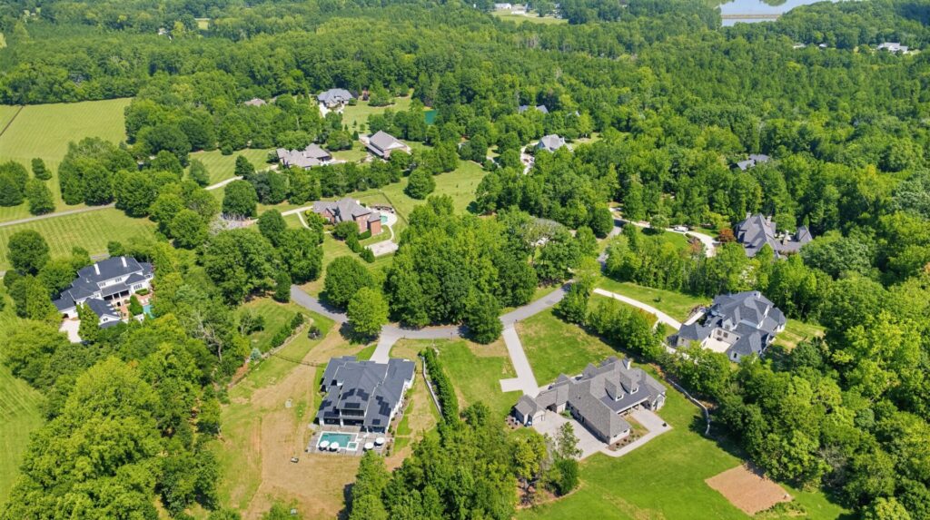 Aerial view of Arbor Oaks neighborhood in Concord