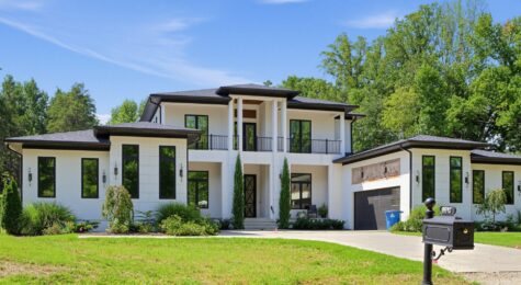 Exterior of a nice, upscale modern home in Arbor Oaks of Concord