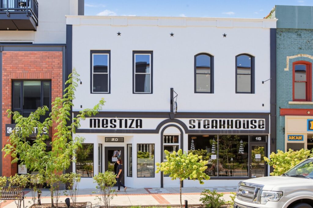 The Mestiza Steakhouse storefront in downtown Concord