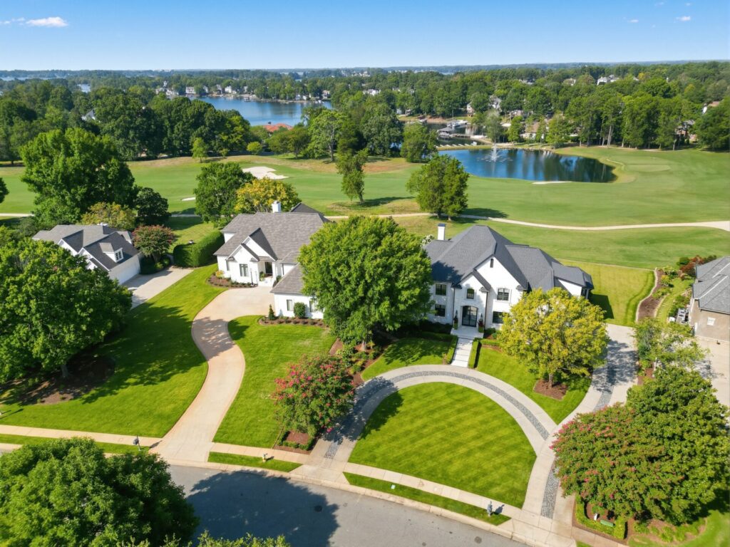 Aerial view of homes in The Penisula