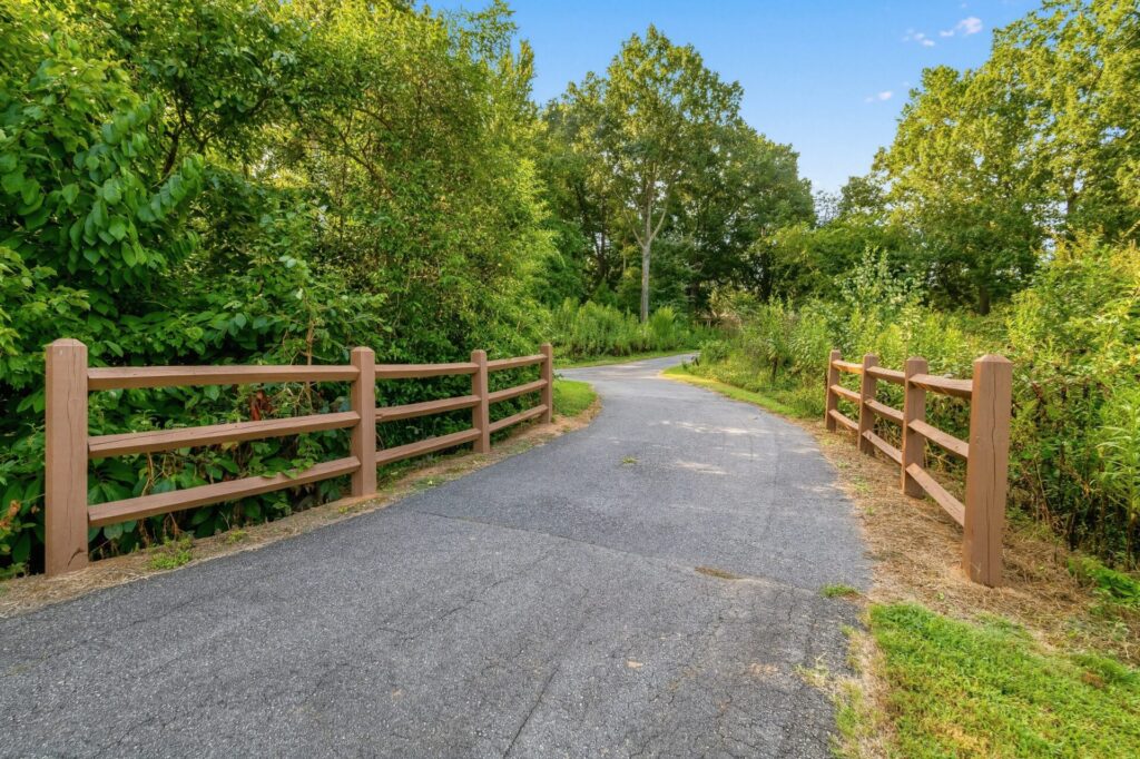 A walkway at Robbins Park in Cornelius, NC