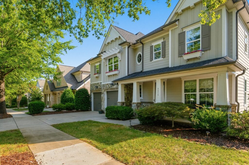 Sidewalks along the streets of Robbins Park provide a quaint and purposeful feel