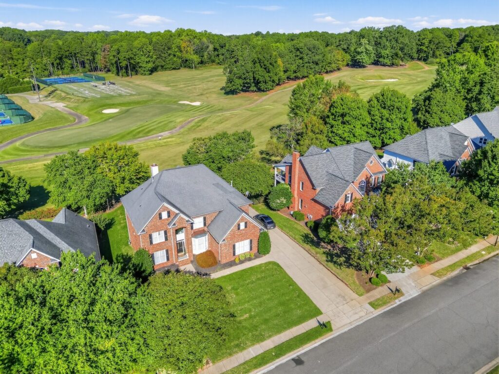 The NorthStone Country Club community in Huntersville, NC, features a P.B. Dye-designed golf course, tennis and pickleball courts, a pool, and a club house with fitness facilities, dining and social events.