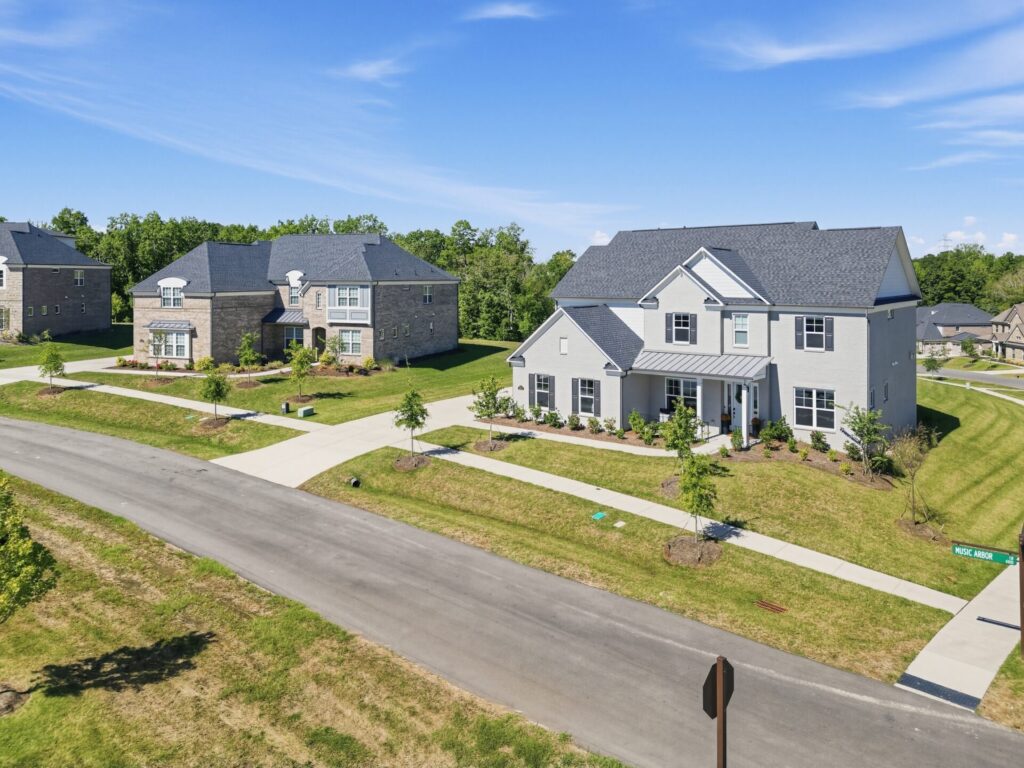 Homes in the Olmstead nieighborhood in Huntersville, NC.