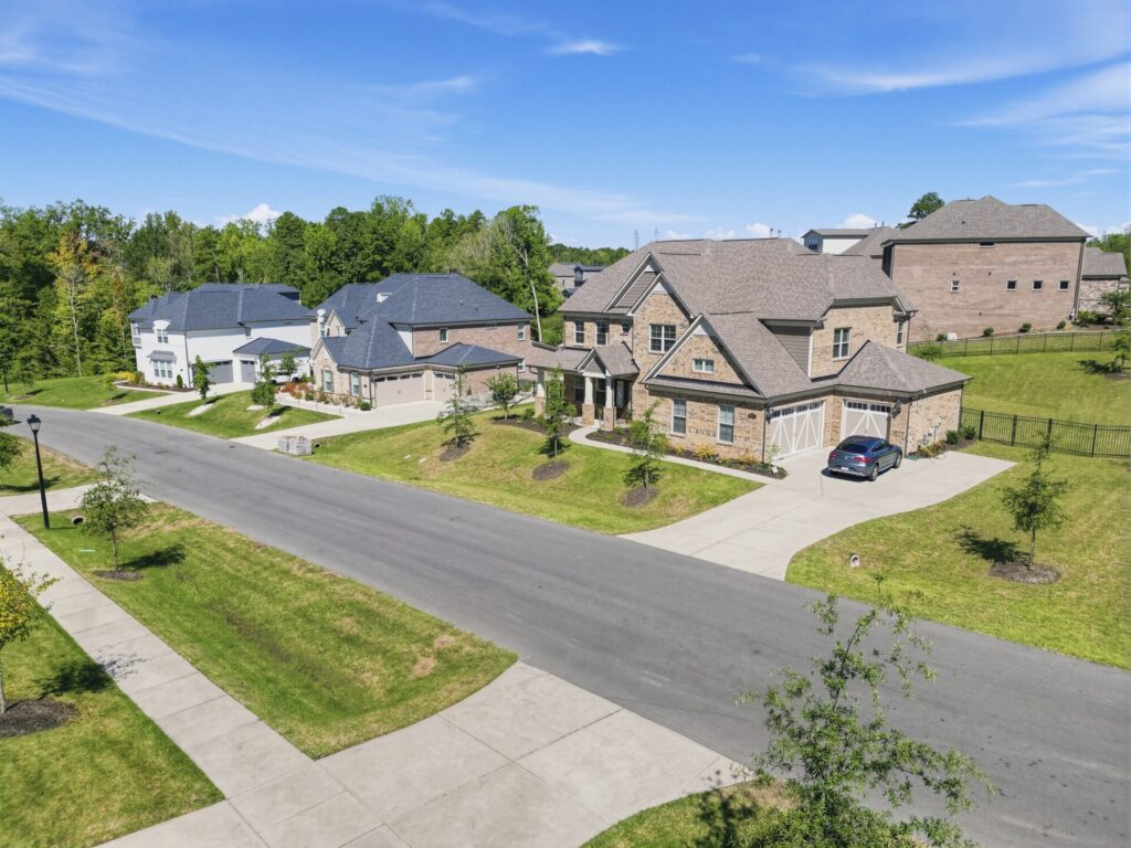 Homes in the Olmstead nieighborhood in Huntersville, NC.