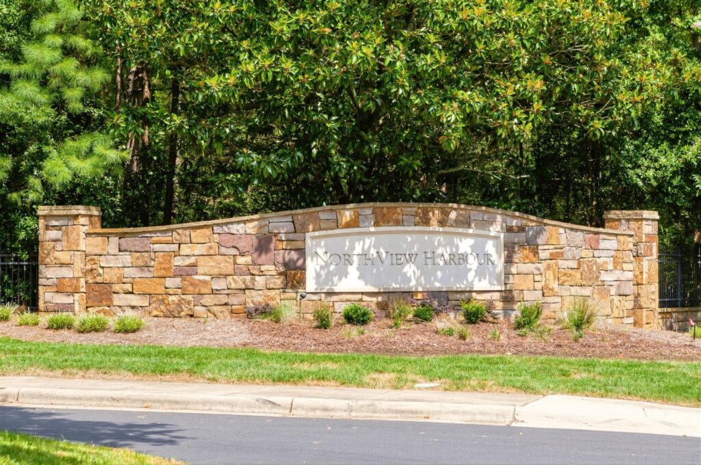 Neighborhood signage for Northview in Lake Norman