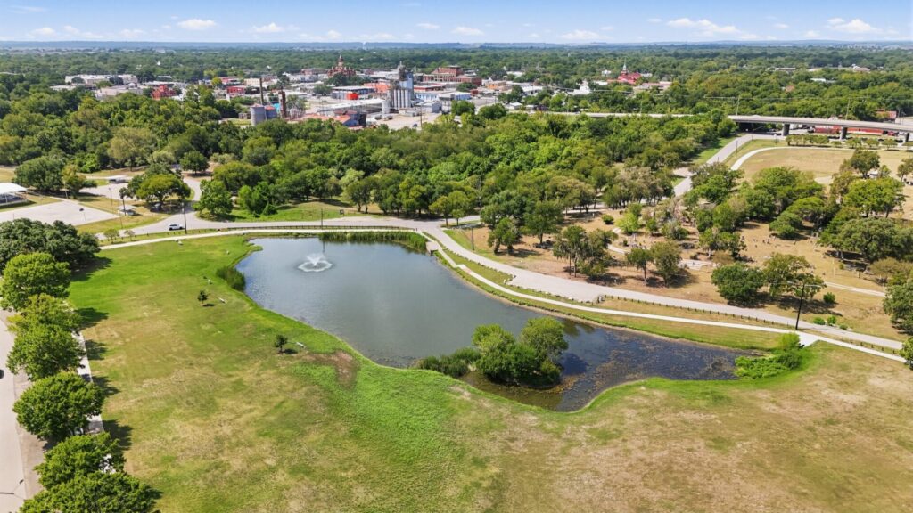 Aerial view of Lockhart State Park
