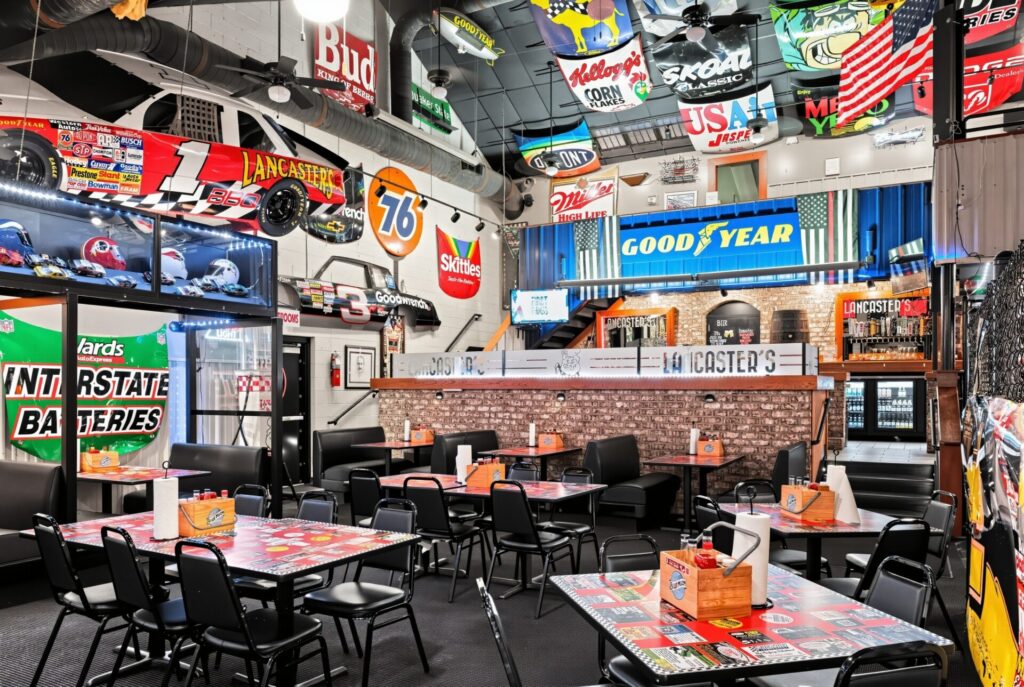Lancaster's BBQ takes its racing theme seriously.