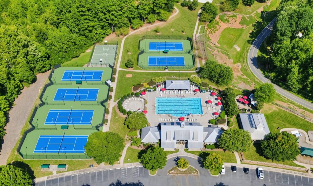 The Farms community in Mooresville, NC, offers plentiful amenities like pools, clubhouses and sports courts.