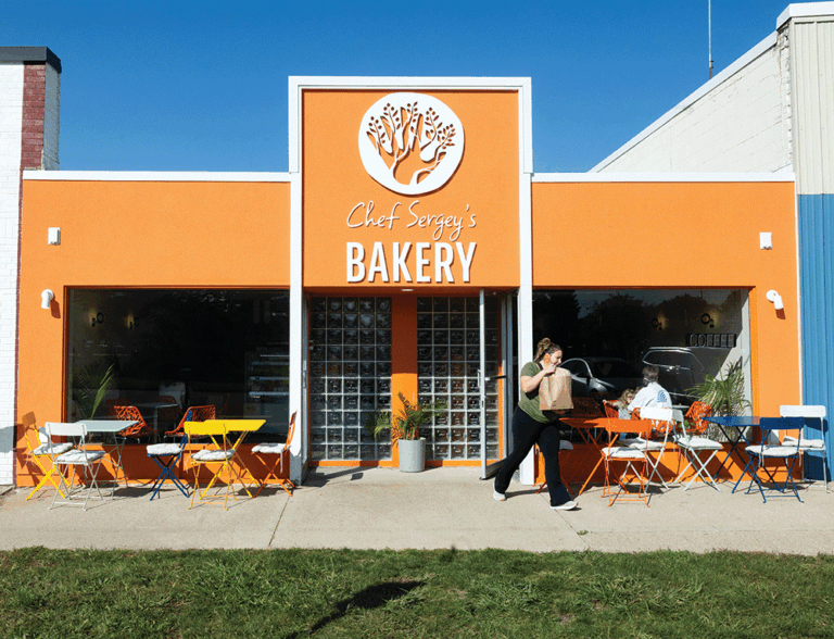 Exterior of Chef Sergey's Bakery in Midland, MI