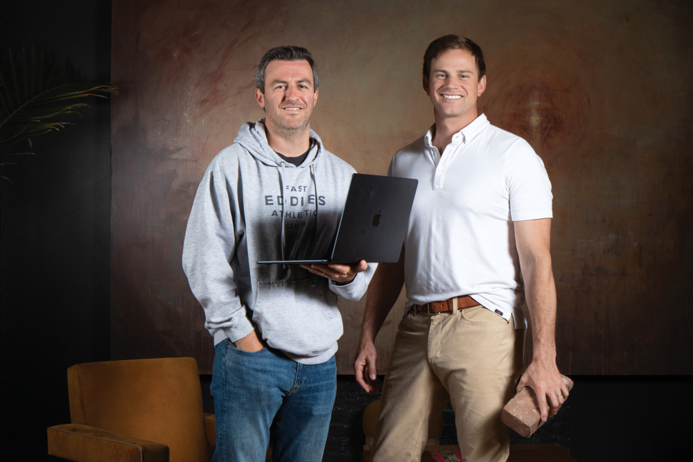 Matt Patterson, left and Cam Doody in their start-up space, Brickyard, in Chattanooga.