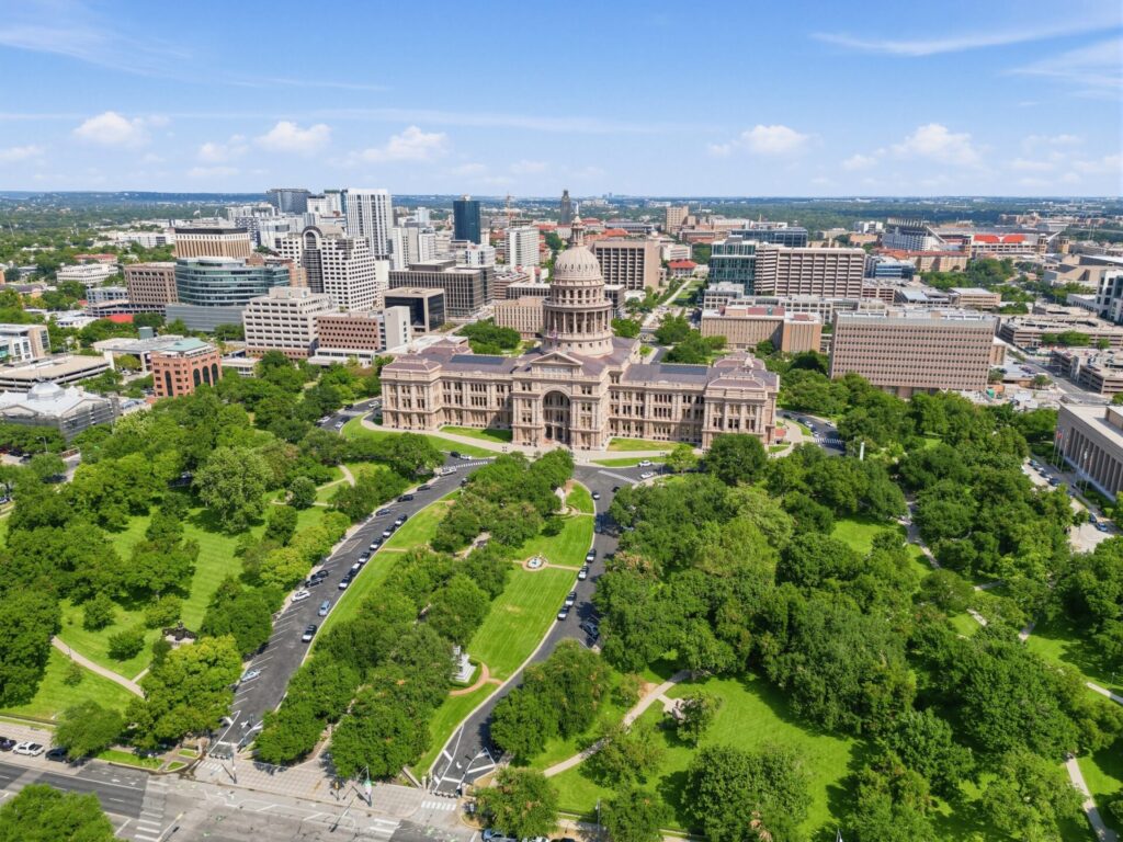 The Texas State Capitol in Austin, Texas.