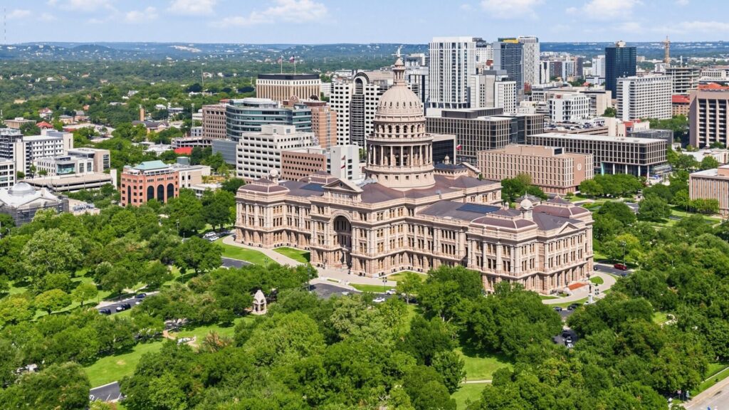 The Texas State Capitol in Austin, Texas.