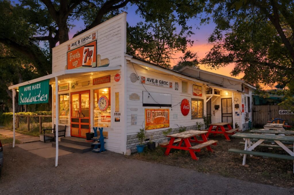 A charming market in the Hyde Park neighborhood of Austin, Texas.