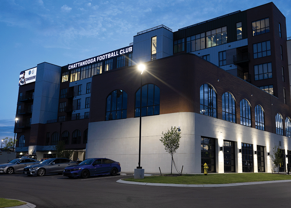 Exterior shot of Chattanooga FC's new headquarters