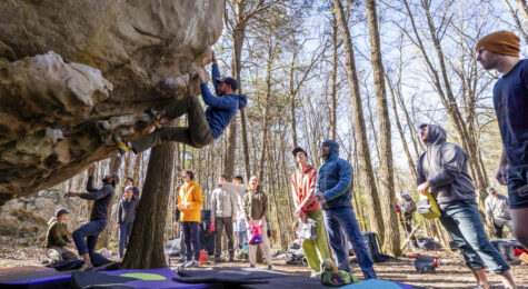 Rock climbers in Dekalb County.