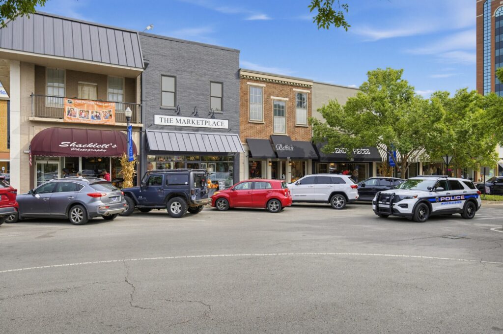 Shops in downtown Murfreesboro, TN.