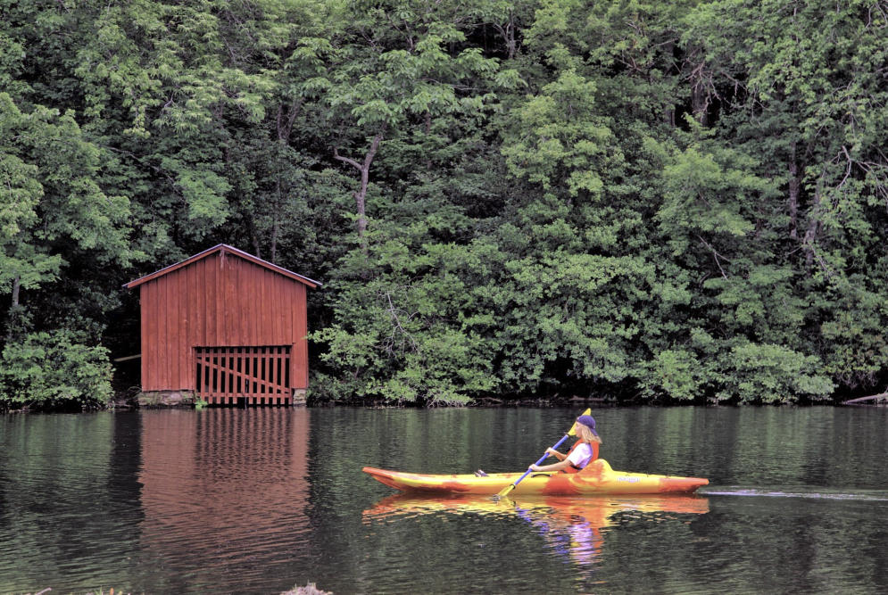 canoe on the lake