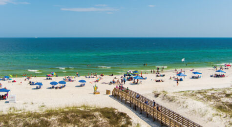 Cotton Bayou public beach in Orange Beach, Alabama