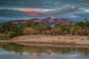 Sunset over the Sandia Mountains, Rio Rancho New Mexico